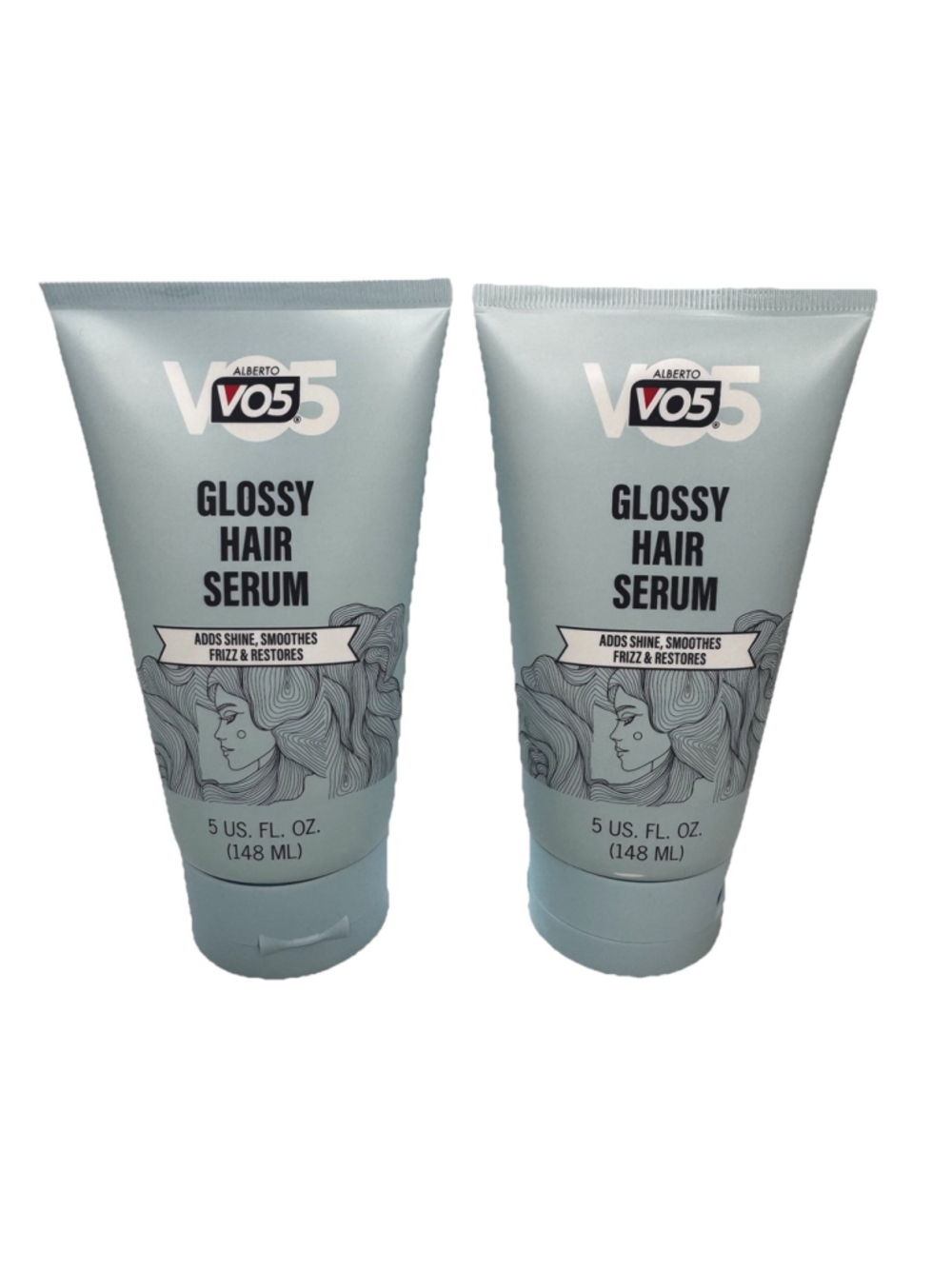Alberto VO5 Glossy Hair Serum Adds Shine Smoothes Frizz and Restores 5oz x 2